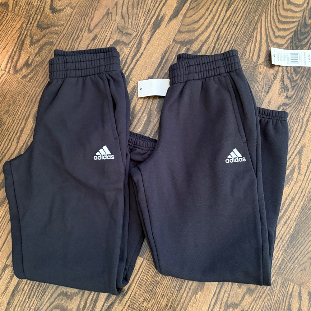 NWT adidas Black Kids' Jogger Sweatpants- pack of 2